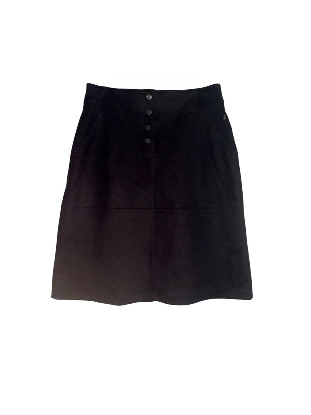 FRYE AND CO. "Black Beauty" Faux Suede Midi Skirt